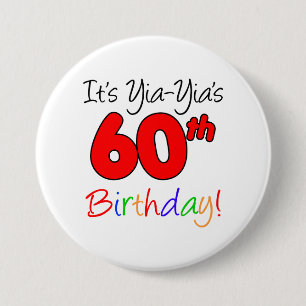 Yia-Yia's 60th Milestone Birthday Party Button