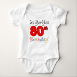 Yia-Yia's 80th Birthday Baby Bodysuit<br><div class="desc">It's Yia-Yia's 80th Birthday cool design. A great design for a grandchild to wear during their Greek Grandmother's 80th milestone! Great for an eightieth themed party!</div>