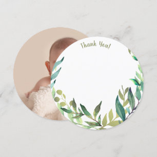 Yianni Round Photo Thank You Card