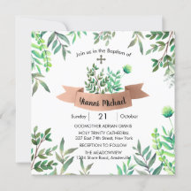 Yianni Square Baptism Invitation