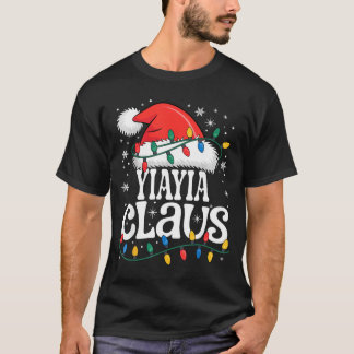 Yiayia Claus Funny Xmas Christmas Grandma Holiday  T-Shirt