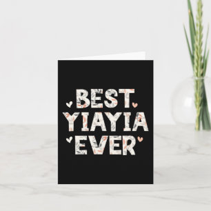 Yiayia Ever Floral Family Love Hearts Yia-yia Card