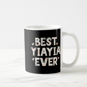 Yiayia Ever Floral Family Love Hearts Yia-yia Coffee Mug