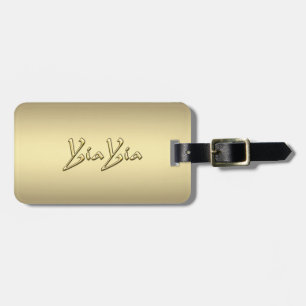 YiaYia Gold Luggage Tag