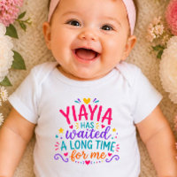 Yiayia Has Waited Colourful Baby Bodysuit