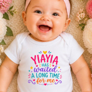 Yiayia Has Waited Colourful Baby Bodysuit