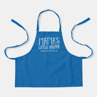 Yiayia's little helper Greek personalised blue