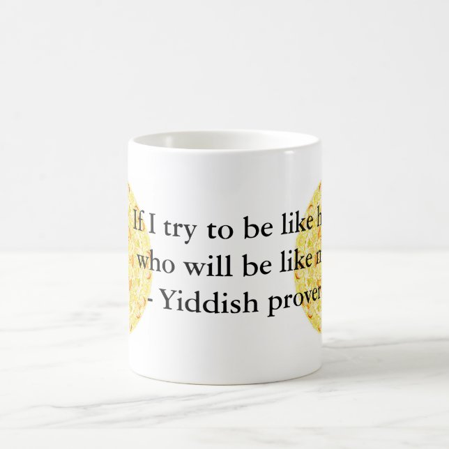 Yiddish proverb coffee mug (Center)