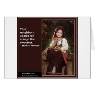 Yiddish Saying Regarding Apples & Graphic
