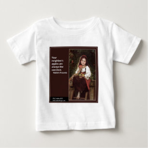 Yiddish Saying Regarding Apples & Graphic Baby T-Shirt