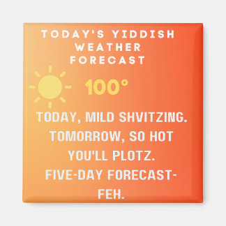 Yiddish Weather Forecast Magnet