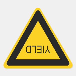 YIELD SIGN TRIANGLE STICKER