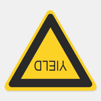 YIELD SIGN TRIANGLE STICKER