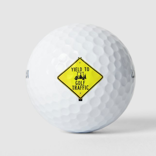 Yield to Golf Traffic Funny Balls (Front)