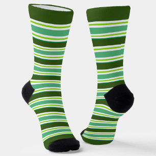 Yikes! Green Stripes! All-Over-Print Socks