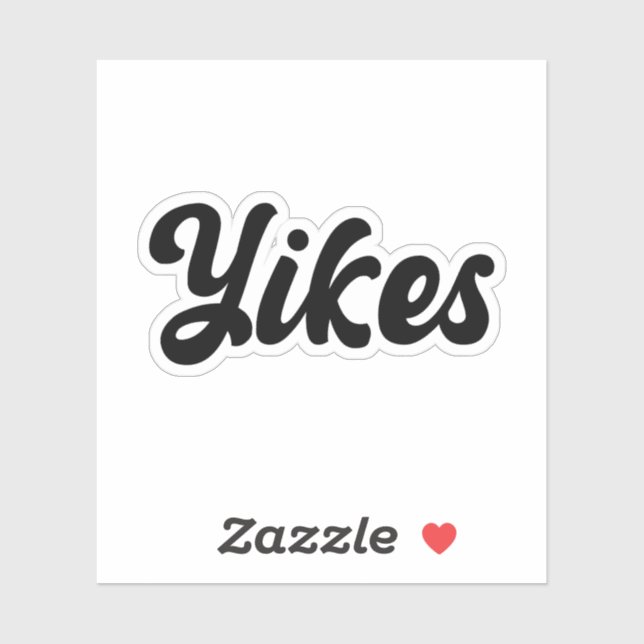 Yikes Sticker, Funny Reaction Vinyl Sticker (Sheet)
