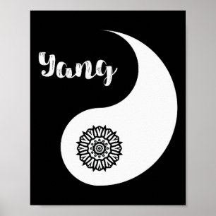 Yin & Yang Valentines Day Cute Matching Couple Poster