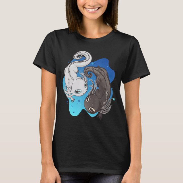 Yin and yang axolotl T-Shirt (Front)