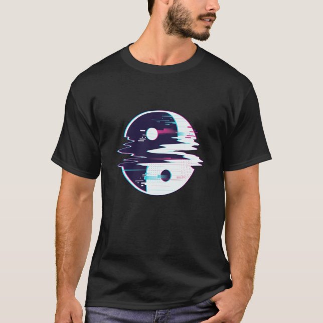 Yin And Yang Balance Life Noises Signal Effect Sig T-Shirt (Front)