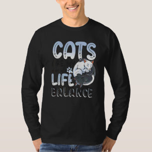 Yin And Yang Cats Life Balance Cute Cat  2 T-Shirt