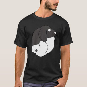 Yin and Yang Dog Pose Dog Theme Meditation Acro Ha T-Shirt