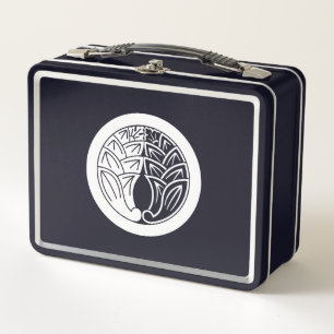 Yin and yang Embracing japanese gingers in circle Metal Lunch Box