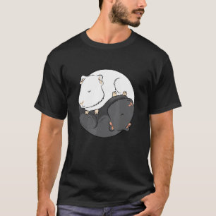 Yin And Yang Guinea Pig Opposites Design T-Shirt