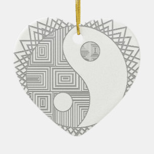 Yin and Yang I Ceramic Tree Decoration