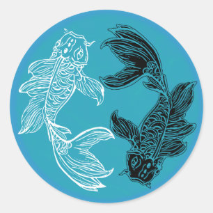 YIN and YANG Koi fish sticker