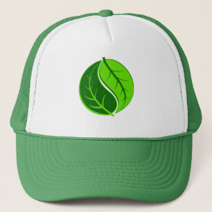 Yin and Yang Leaves Trucker Hat
