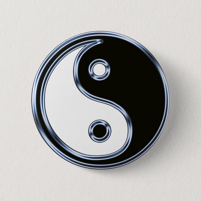 Yin and Yang Medallion 6 Cm Round Badge (Front)
