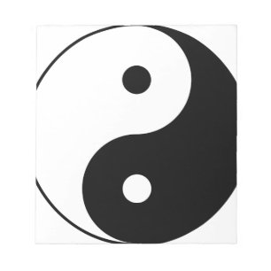 Yin and Yang Motivational Philosophical Symbol Notepad
