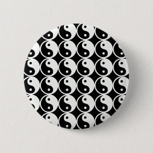 Yin and Yang Pattern 6 Cm Round Badge