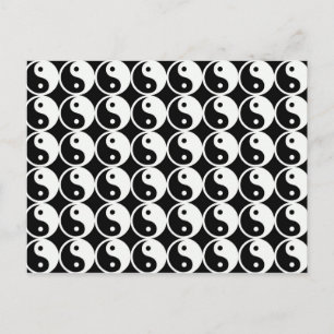 Yin and Yang Pattern Postcard