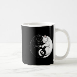 Yin And Yang Pet Cat Black White Cats  Coffee Mug