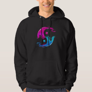 Yin and Yang Qi Gong Tai Chi Synthwave Fusion Wate Hoodie