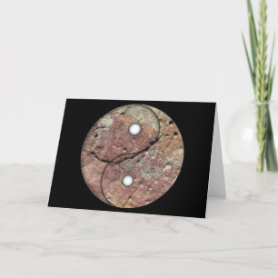 Yin and Yang Rock Art  Card
