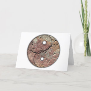 Yin and Yang Rock Art Card