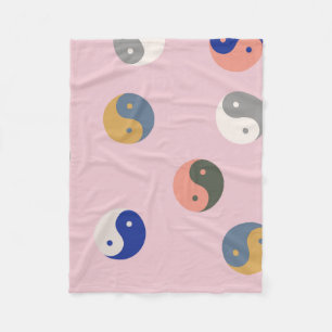 Yin and yang seamless pattern,repeatable spiritual fleece blanket