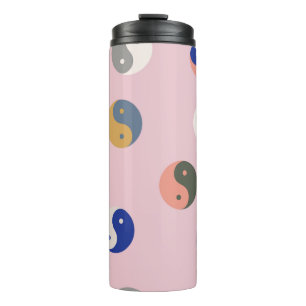 Yin and yang seamless pattern,repeatable spiritual thermal tumbler