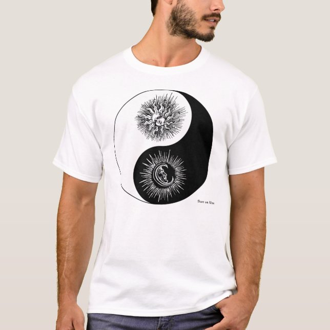Yin and yang sign - Sun vs Moon T-shirt (Front)