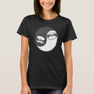 Yin and Yang Sloth Predator Meditation Acro Hatha  T-Shirt