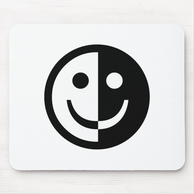 Yin and Yang Smiley Mouse Mat (Front)