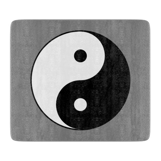 Yin and Yang Symbol (Chinese Taoist Taijitu) Cutting Board (Front)