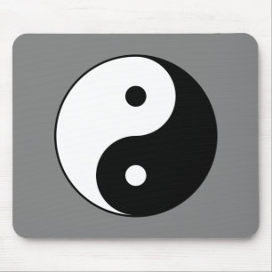 Yin and Yang Symbol (Chinese Taoist Taijitu) Mouse Mat