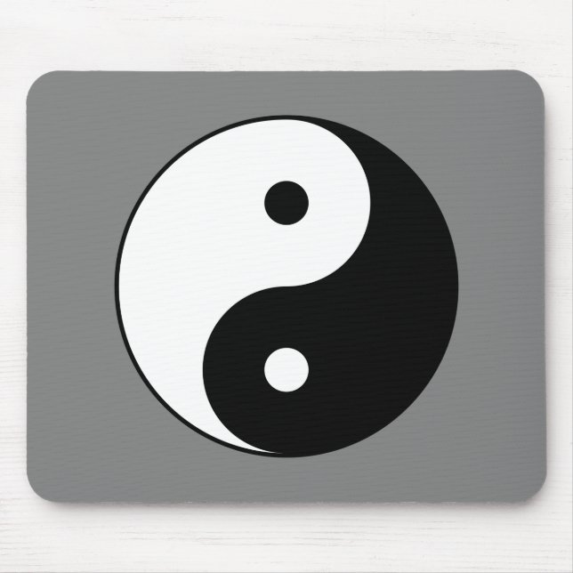 Yin and Yang Symbol (Chinese Taoist Taijitu) Mouse Mat (Front)