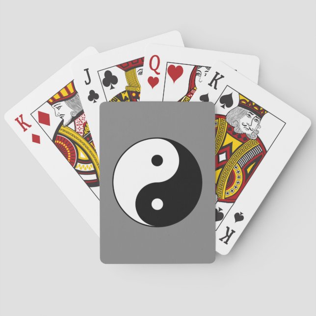 Yin and Yang Symbol (Chinese Taoist Taijitu) Playing Cards (Back)