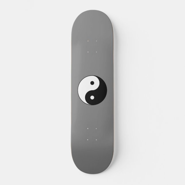 Yin and Yang Symbol (Chinese Taoist Taijitu) Skateboard (Front)