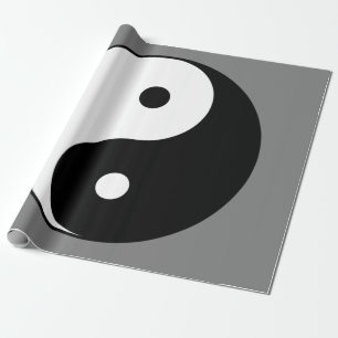 Yin and Yang Symbol (Chinese Taoist Taijitu) Wrapping Paper