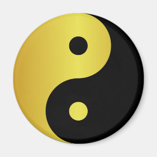 Yin and Yang symbol Gold asian philosophy zen Magnet